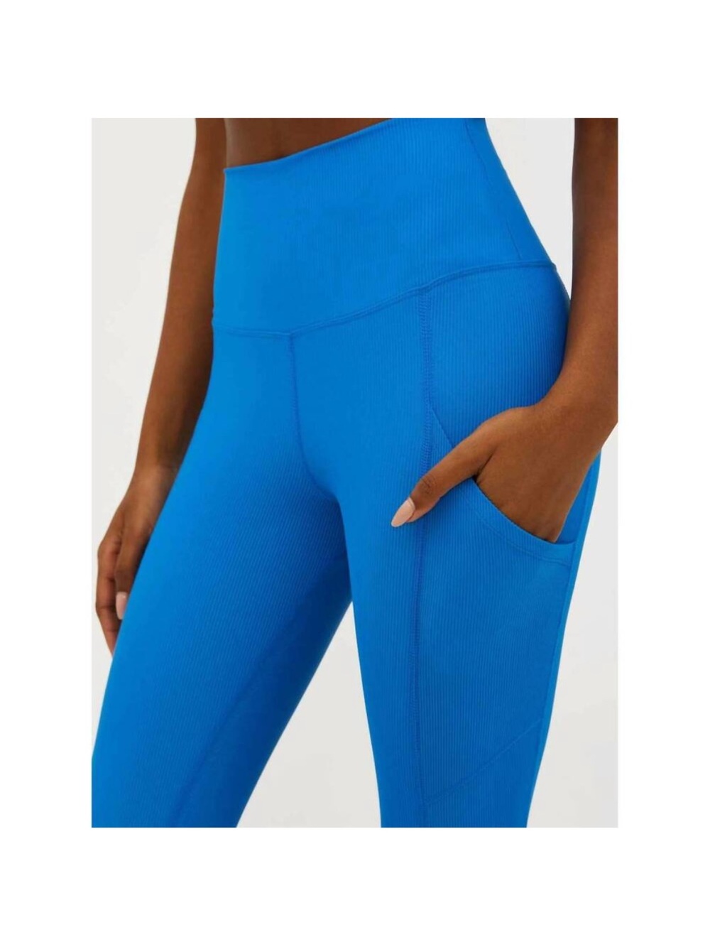 Beach Riot Sport Ribbed Blue Summer Leggings Size XS